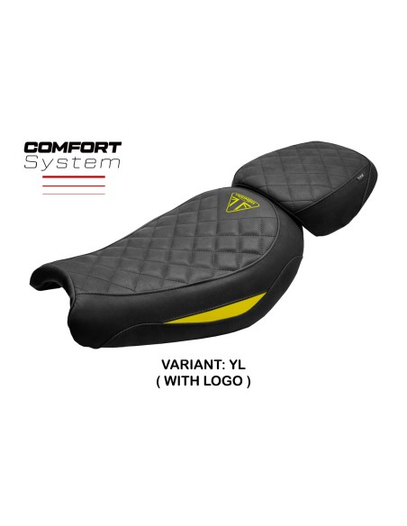 Funda de asiento compatible - Triumph Scrambler 400 X / 400 XC 2024-2026 - mod Xinyi Comfort System