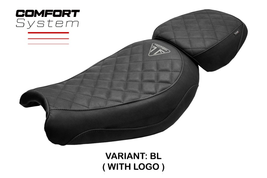 Funda de asiento compatible - Triumph Scrambler 400 X / 400 XC 2024-2026 - mod Xinyi Comfort System