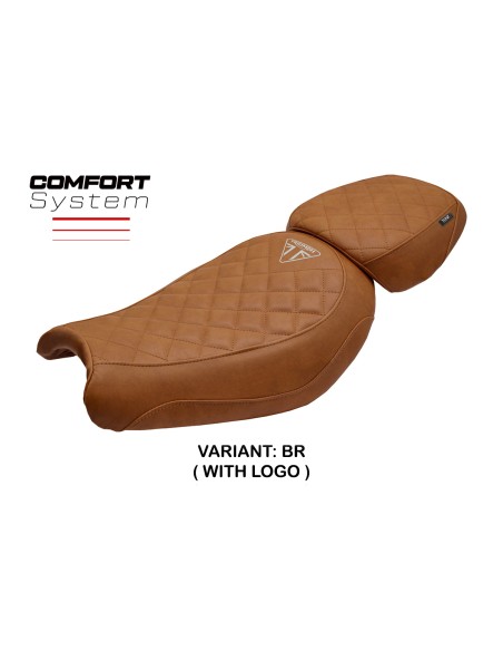 Funda de asiento compatible - Triumph Scrambler 400 X / 400 XC 2024-2026 - mod Xinyi Comfort System
