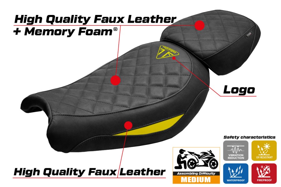 Sitzbezug kompatibel - Triumph Scrambler 400 X / 400 XC 2024-2026 - mod Xinyi Comfort System