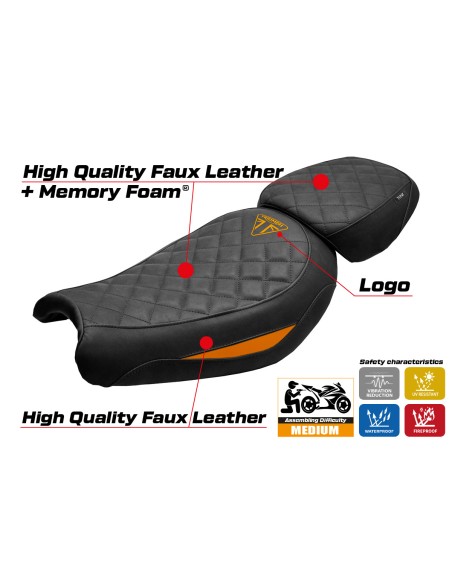 Sitzbezug kompatibel - Triumph Scrambler 400 X / 400 XC 2024-2026 - mod Xinyi Comfort System