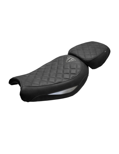 Funda de asiento compatible - Triumph Scrambler 400 X / 400 XC 2024-2026 - mod Xinyi Comfort System