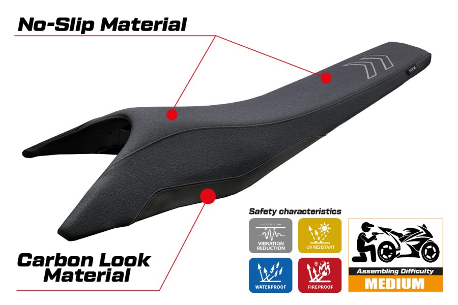 Seat cover compatible - Husqvarna 701 Supermoto 2021-2026 - mod Tierp Ultragrip