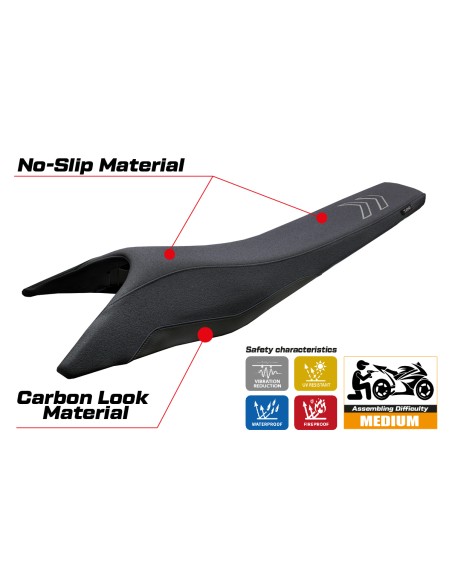 Sitzbezug kompatibel - Husqvarna 701 Supermoto 2021-2026 - mod Tierp Ultragrip