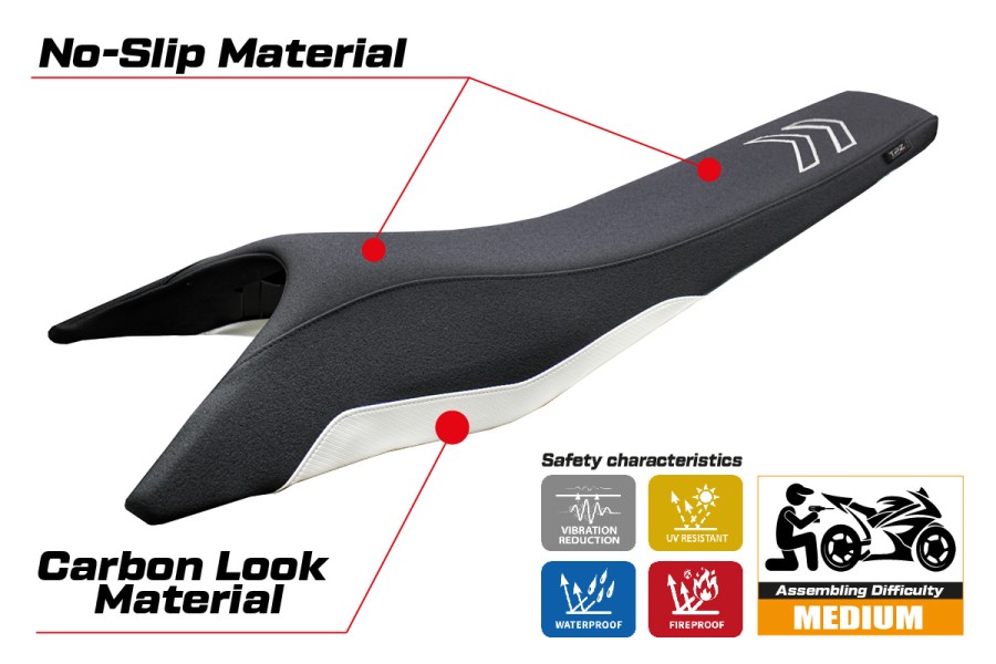 Seat cover compatible - Husqvarna 701 Supermoto 2021-2026 - mod Tierp Ultragrip