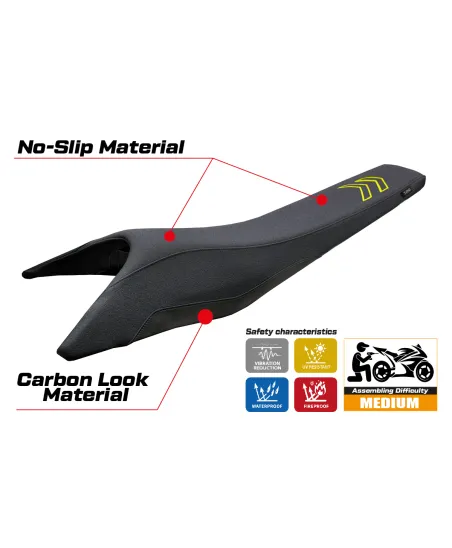 Funda de asiento compatible - Husqvarna 701 Supermoto 2021-2026 - mod Tierp Ultragrip