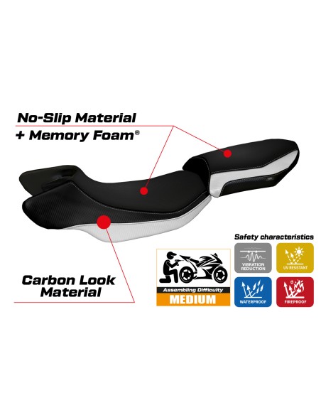 Sitzbezug kompatibel BMW R 1200 R (15-18) Modell Aurelia Color comfort system