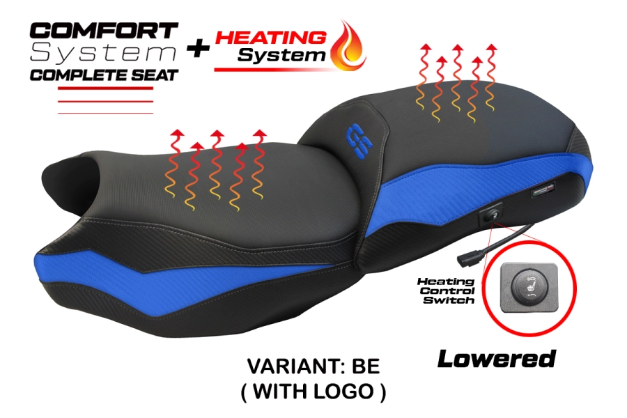 Sella completa compatibile - BMW R 1250 GS 2019-2023 - mod Paphos Heating Complete Comfort Seat - Ribassata