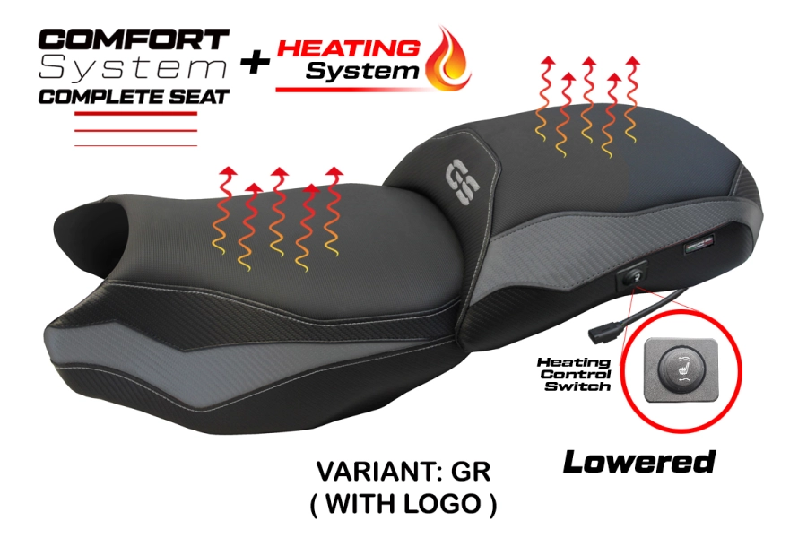 Sella completa compatibile - BMW R 1250 GS 2019-2023 - mod Paphos Heating Complete Comfort Seat - Ribassata