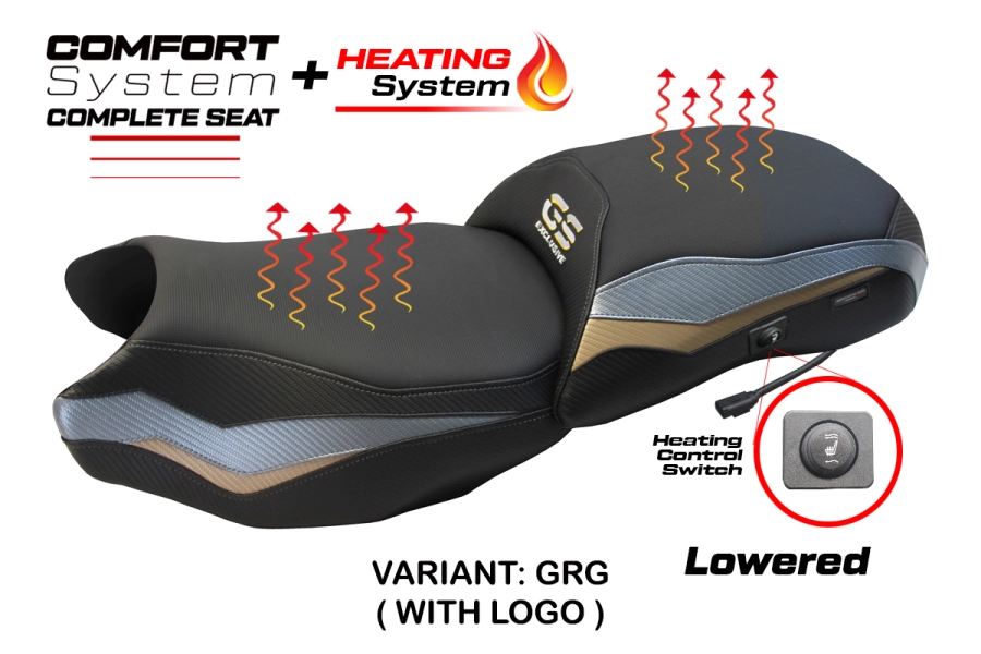 Sella completa compatibile - BMW R 1250 GS 2019-2023 - mod Paphos Heating Complete Comfort Seat - Ribassata