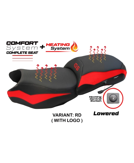 Komplette Sitzbank kompatibel - BMW R 1250 GS 2019-2023 - mod Paphos Heating Complete Comfort Seat - Gesenkt