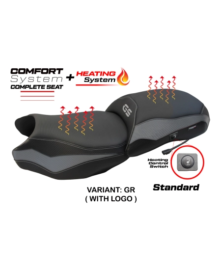 Komplette Sitzbank kompatibel - BMW R 1250 GS 2019-2023 - mod Paphos Heating Complete Comfort Seat - Standard