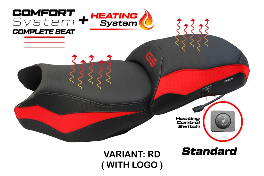 Asiento completo compatible - BMW R 1250 GS 2019-2023 - mod Paphos Heating Complete Comfort Seat - Standard