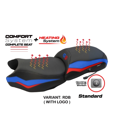 Asiento completo compatible - BMW R 1250 GS 2019-2023 - mod Paphos Heating Complete Comfort Seat - Standard