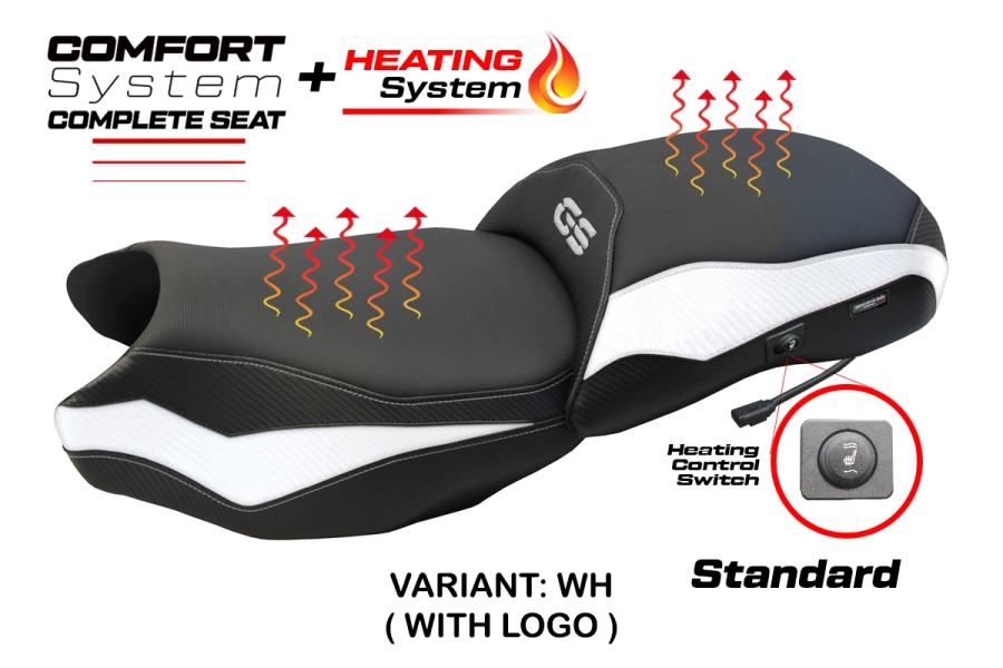 Asiento completo compatible - BMW R 1250 GS 2019-2023 - mod Paphos Heating Complete Comfort Seat - Standard