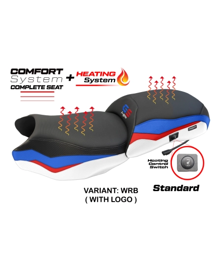 Asiento completo compatible - BMW R 1250 GS 2019-2023 - mod Paphos Heating Complete Comfort Seat - Standard