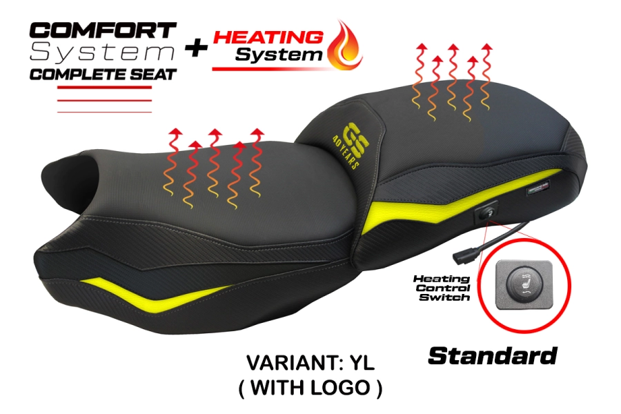Sella completa compatibile - BMW R 1250 GS 2019-2023 - mod Paphos Heating Complete Comfort Seat - Standard
