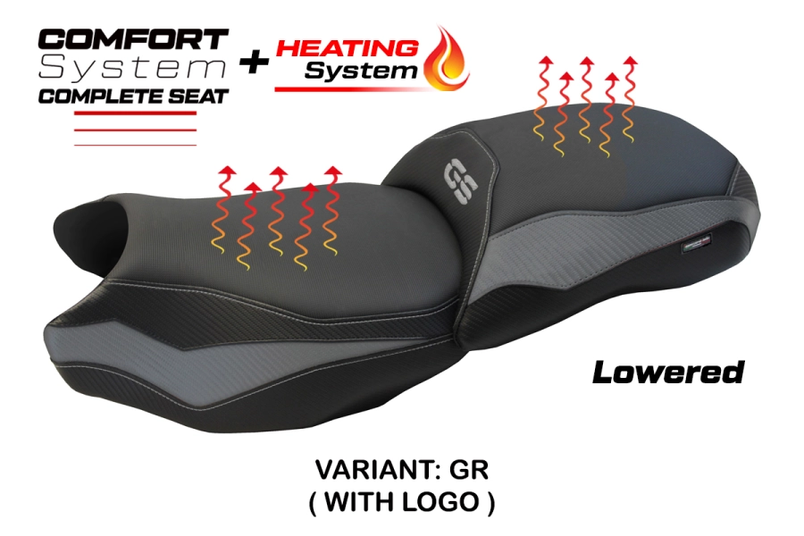 Komplette Sitzbank kompatibel - BMW R 1200 GS 2013-2018 - mod Mainz Heating Complete Comfort Seat - Gesenkt