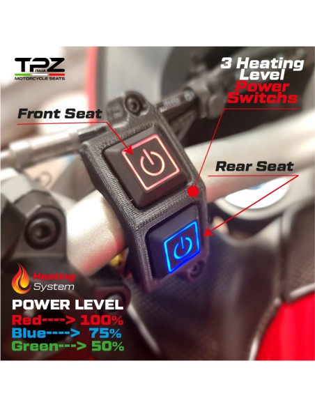 Komplette Sitzbank kompatibel - BMW R 1200 GS 2013-2018 - mod Mainz Heating Complete Comfort Seat - Gesenkt