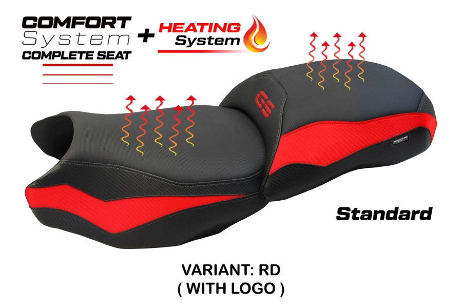 Complete seat compatible - BMW R 1200 GS 2013-2018 - mod Mainz Heating Complete Comfort Seat - Standard