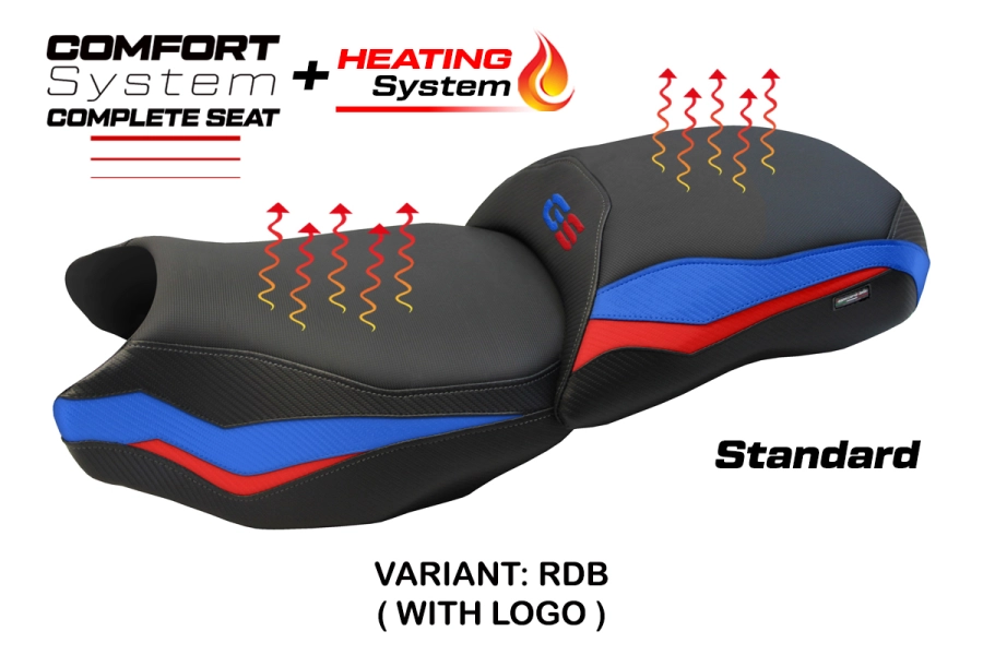 Komplette Sitzbank kompatibel - BMW R 1200 GS 2013-2018 - mod Mainz Heating Complete Comfort Seat - Standard