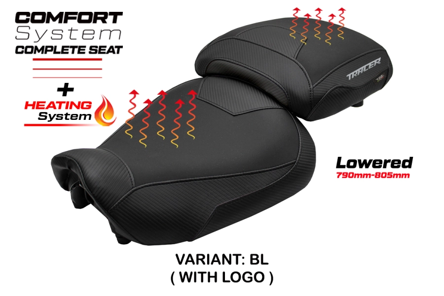 Komplette Sitzbank kompatibel - Yamaha Tracer 9 / 9 GT 2021-2024 - mod Naha Heating Complete Comfort Seat - Gesenkt