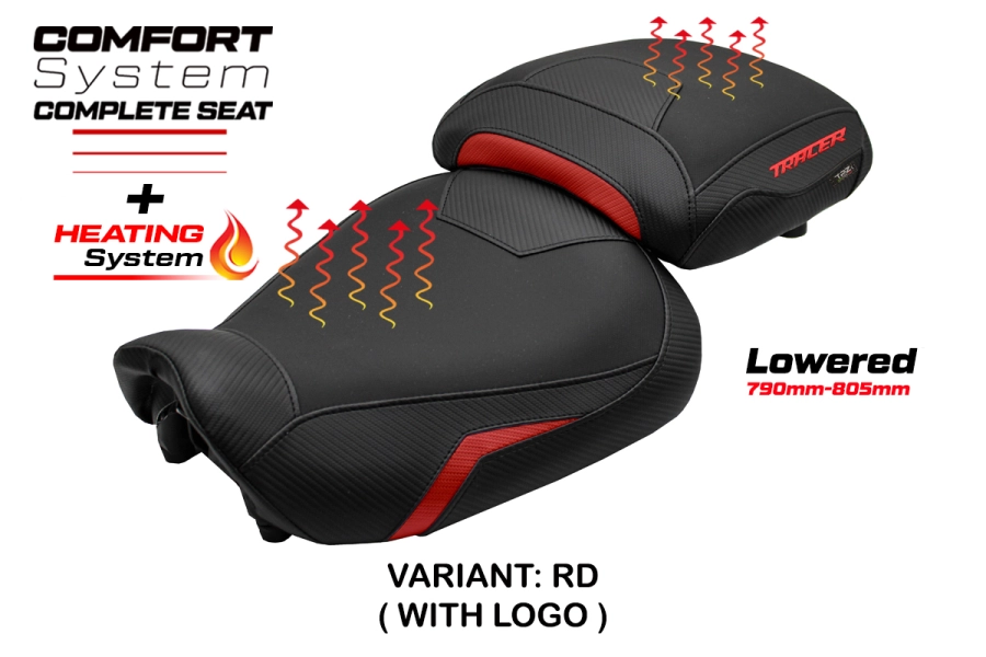 Sella completa compatibile - Yamaha Tracer 9 / 9 GT 2021-2024 - mod Naha Heating Complete Comfort Seat - Ribassata