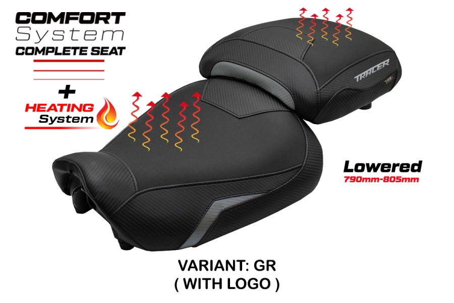 Sella completa compatibile - Yamaha Tracer 9 / 9 GT 2021-2024 - mod Naha Heating Complete Comfort Seat - Ribassata