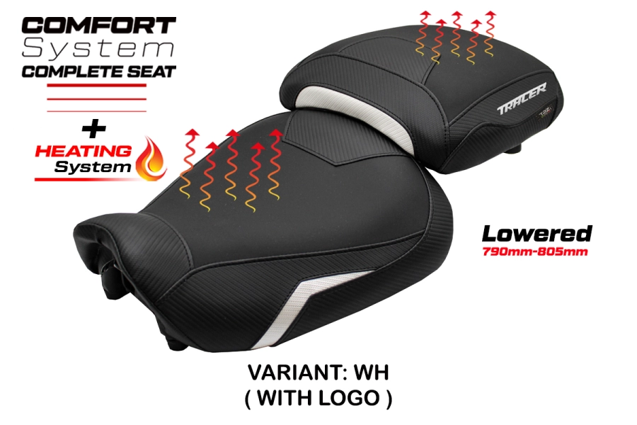Komplette Sitzbank kompatibel - Yamaha Tracer 9 / 9 GT 2021-2024 - mod Naha Heating Complete Comfort Seat - Gesenkt