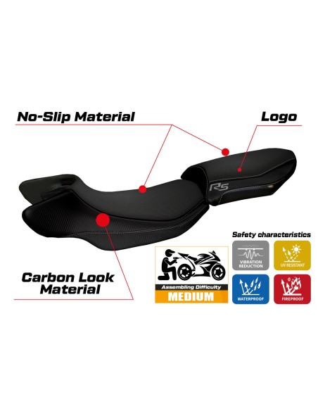 Rivestimento sella compatibile - BMW R 1200 RS 2015 - 2019 - mod Aurelia Color RS