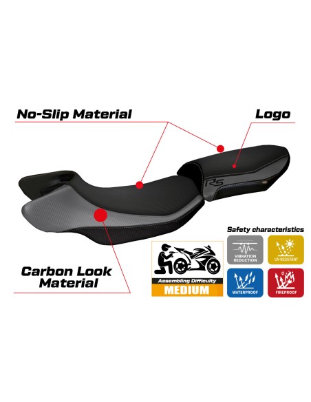 Seat cover compatible - BMW R 1200 RS 2015 - 2019 - mod Aurelia Color RS