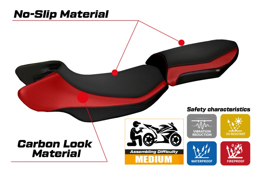 Sitzbezug kompatibel - BMW R 1200 RS 2015 - 2019 - mod Aurelia Color RS