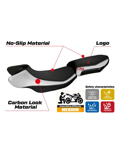 Housse de selle compatible - BMW R 1200 RS 2015 - 2019 - mod Aurelia Color RS