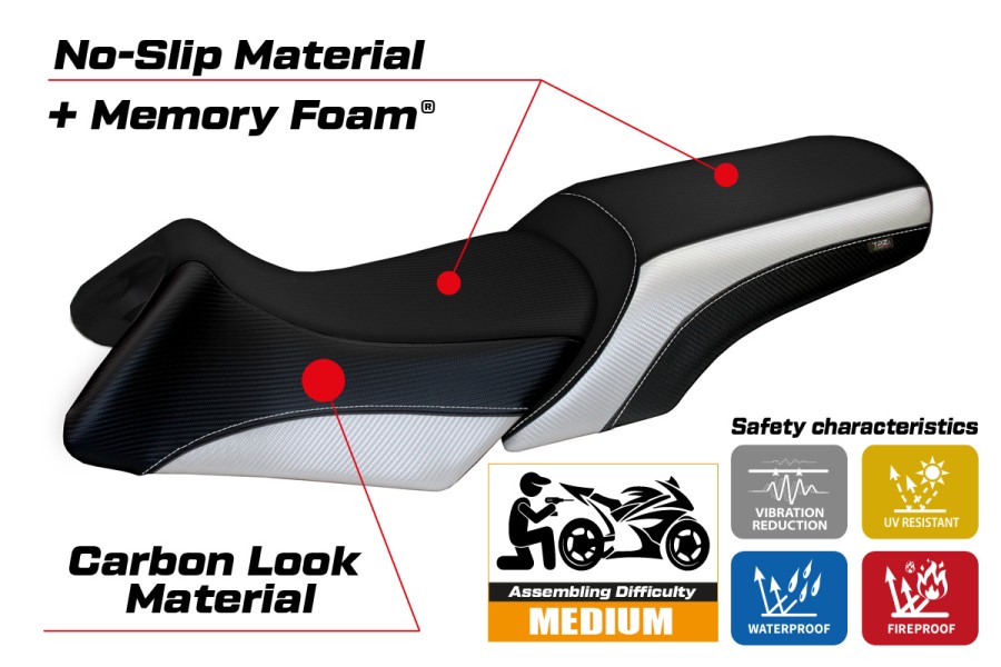 Seat cover compatible BMW R 1200 RT (06-13) Roberto comfort system model