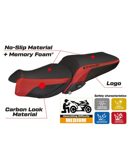 Sitzbezug kompatibel BMW R 1200 RT (14-18) Modell Olbia 1 comfort system