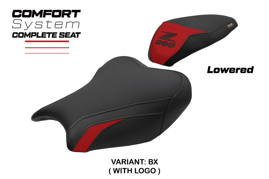 Complete seat compatible - Kawasaki Z 900 2017-2024 - mod Liaka Comfort - Lowered