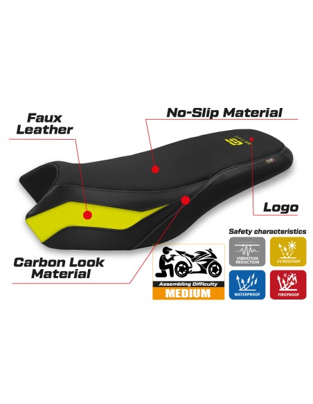 Rivestimento sella compatibile BMW R 1200/1250 GS Rallye (17-22) modello Affile