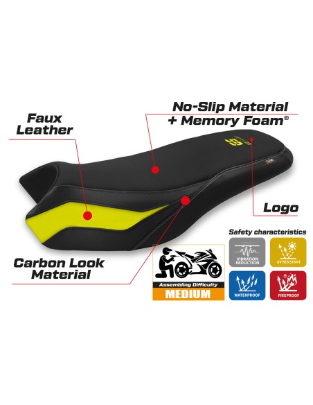 Rivestimento sella compatibile BMW R 1200/1250 GS Rallye (17-22) modello Sa Dao comfort system