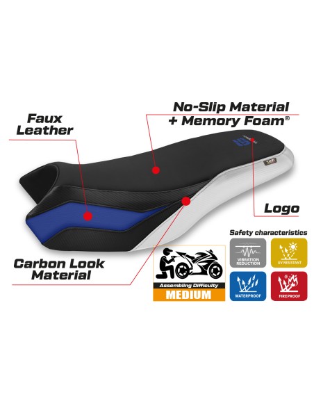 Sitzbezug kompatibel BMW R 1200/1250 GS Rallye (17-22) Modell Sa Dao comfort system