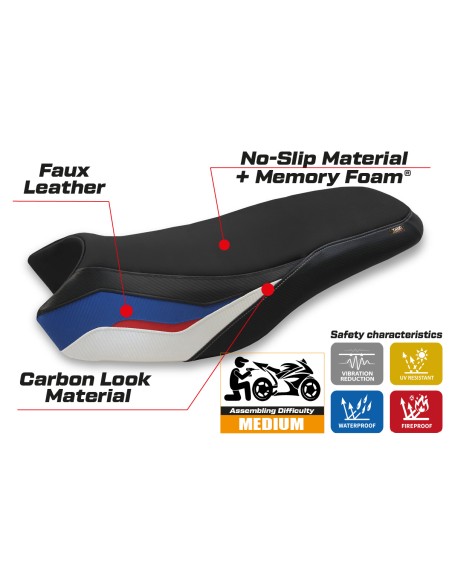 Seat cover compatible BMW R 1200/1250 GS Rallye (17-22) Iasi comfort system model