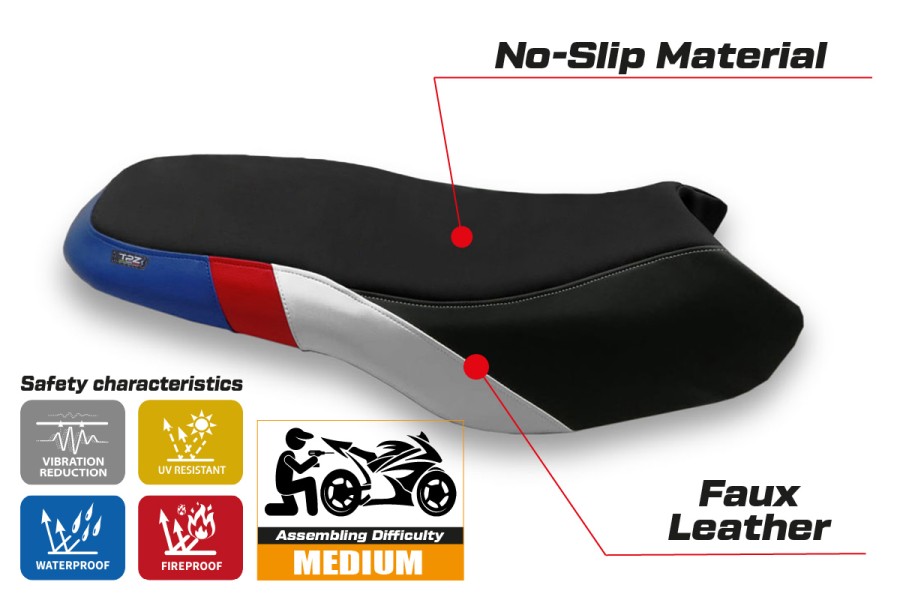 Rivestimento sella compatibile BMW R 1200/1250 GS Rallye (17-22) modello Magherno