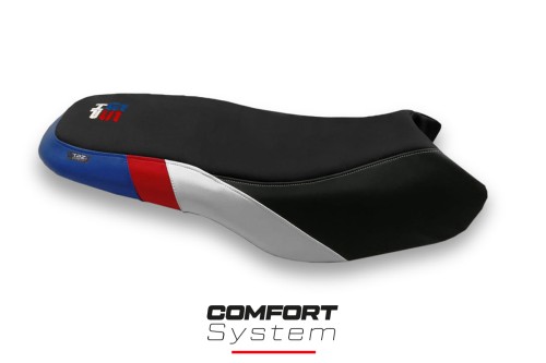 Funda de asiento compatible con BMW R 1200/1250 GS Rallye (17-22) modelo Favria comfort system