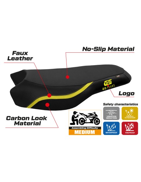 Seat cover compatible BMW R 1200/1250 GS Rallye (17-22) Bonn 2 model