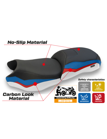 Rivestimento sella compatibile BMW R 1250 GS (19-22) modello Taiwan comfort system