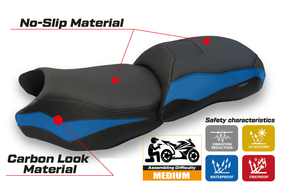 Sitzbezug kompatibel BMW R 1250 GS (19-22) Modell Jachal comfort system
