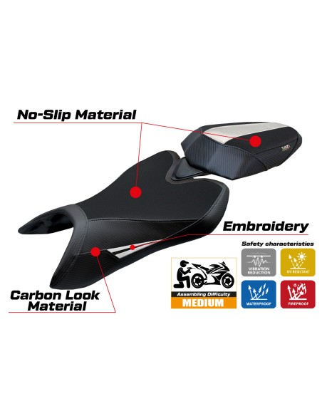 Rivestimento sella compatibile - Aprilia Tuono 457 2025-2026 - mod Vignesh