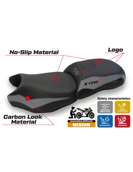 Funda de asiento compatible - BMW R 1250 GS 2019 - 2023 - heating Comfort System