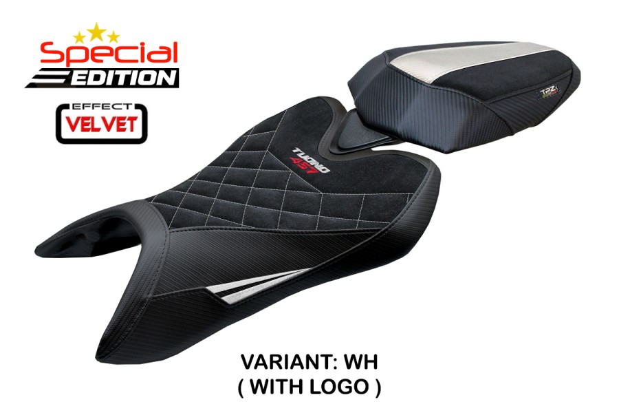 Funda de asiento compatible - Aprilia Tuono 457 2025-2026 - mod Vignesh Velvet Special Edition