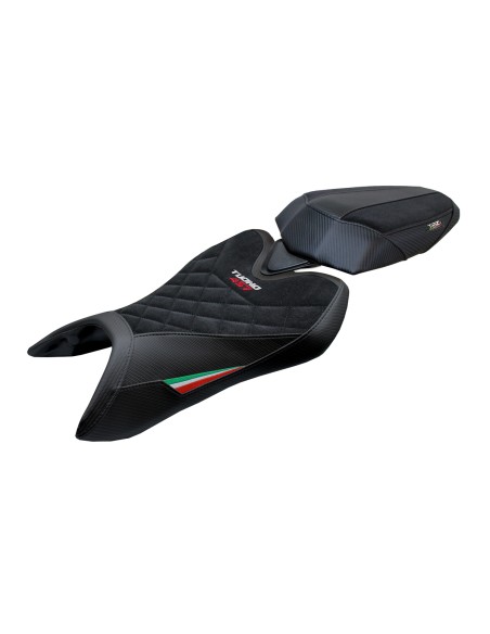 Funda de asiento compatible - Aprilia Tuono 457 2025-2026 - mod Vignesh Velvet Special Edition
