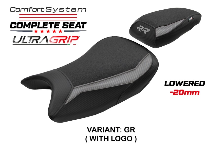 Sella completa compatibile - BMW S 1000 RR 2019-2026 - mod Varel Ultragrip Comfort System - Ribassata